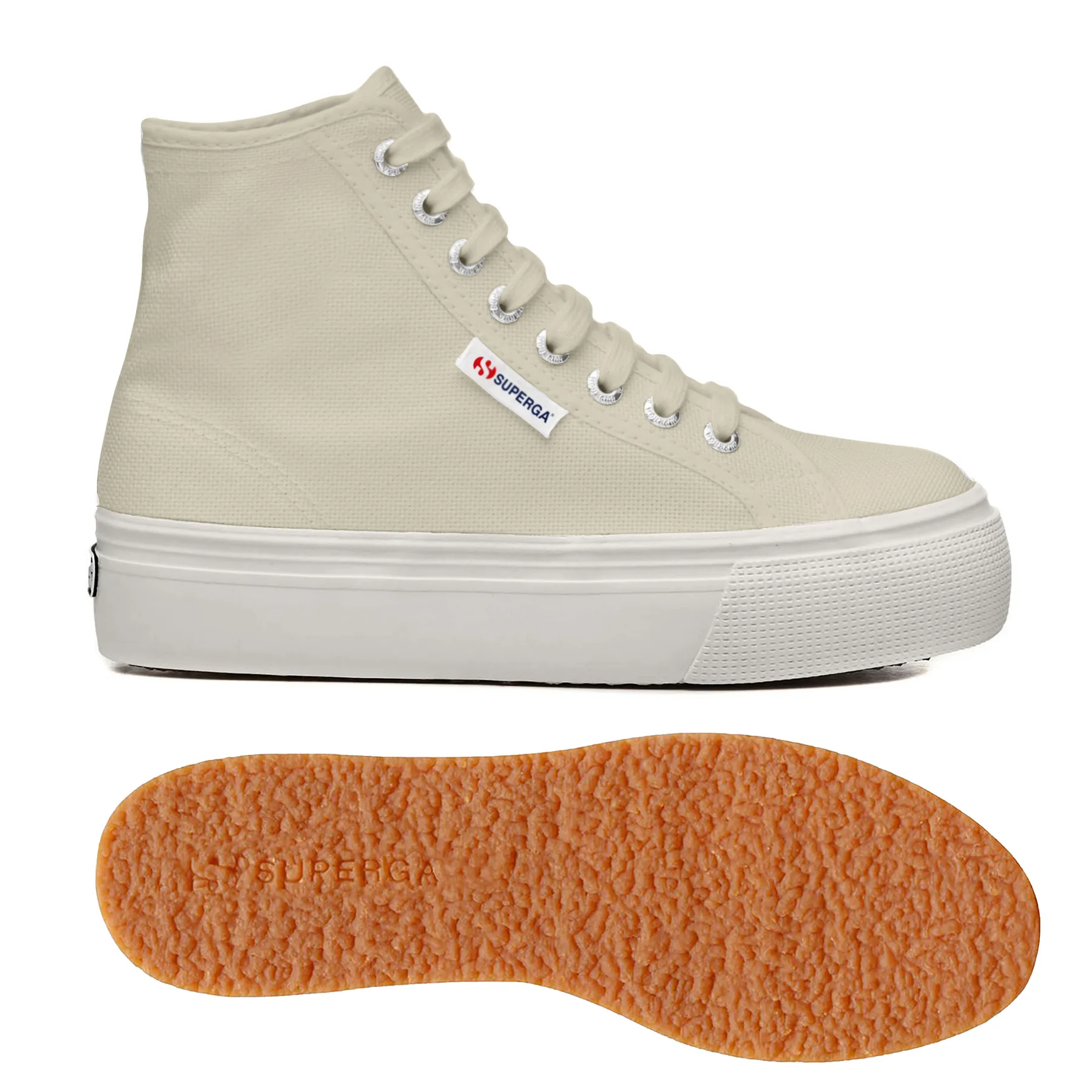Bej 2708 Hi Top Kadın Açık Bej Bilekli Sneaker