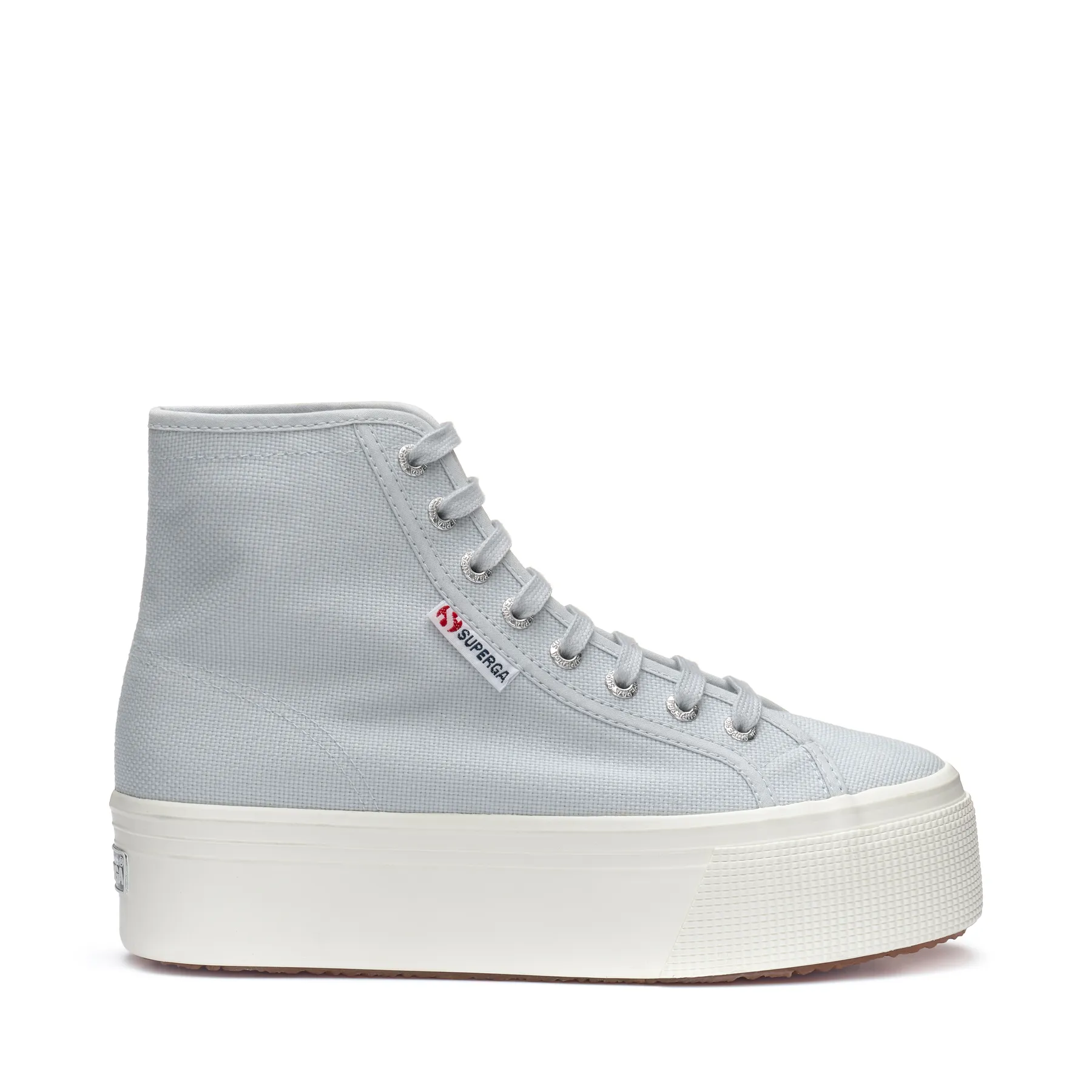 Gri 2708 Hi Top Kadın Gri Lila Bilekli Sneaker