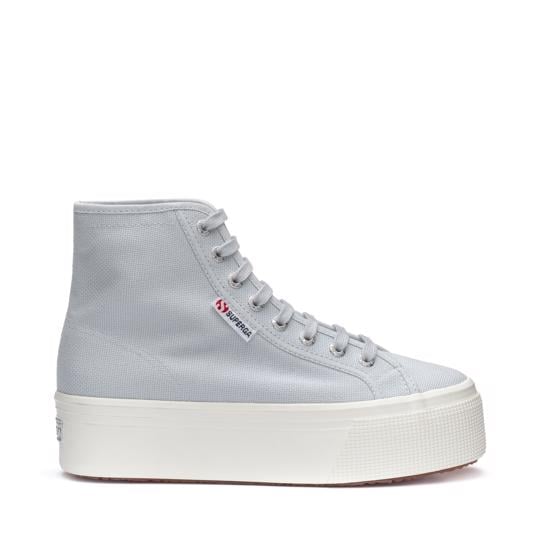 Gri 2708 Hi Top Kadın Gri Lila Bilekli Sneaker - Superga®