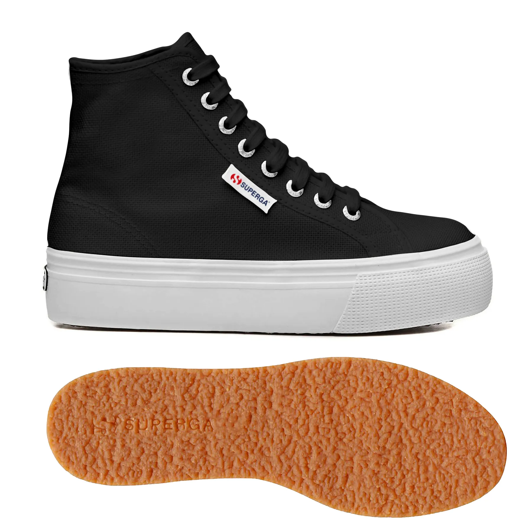 Siyah 2708 Hi Top Kadın Siyah Bilekli Sneaker