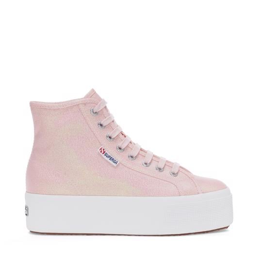 Pembe 2708 Hi Top Lame Kadın Pembe Bilekli Sneaker - Superga®