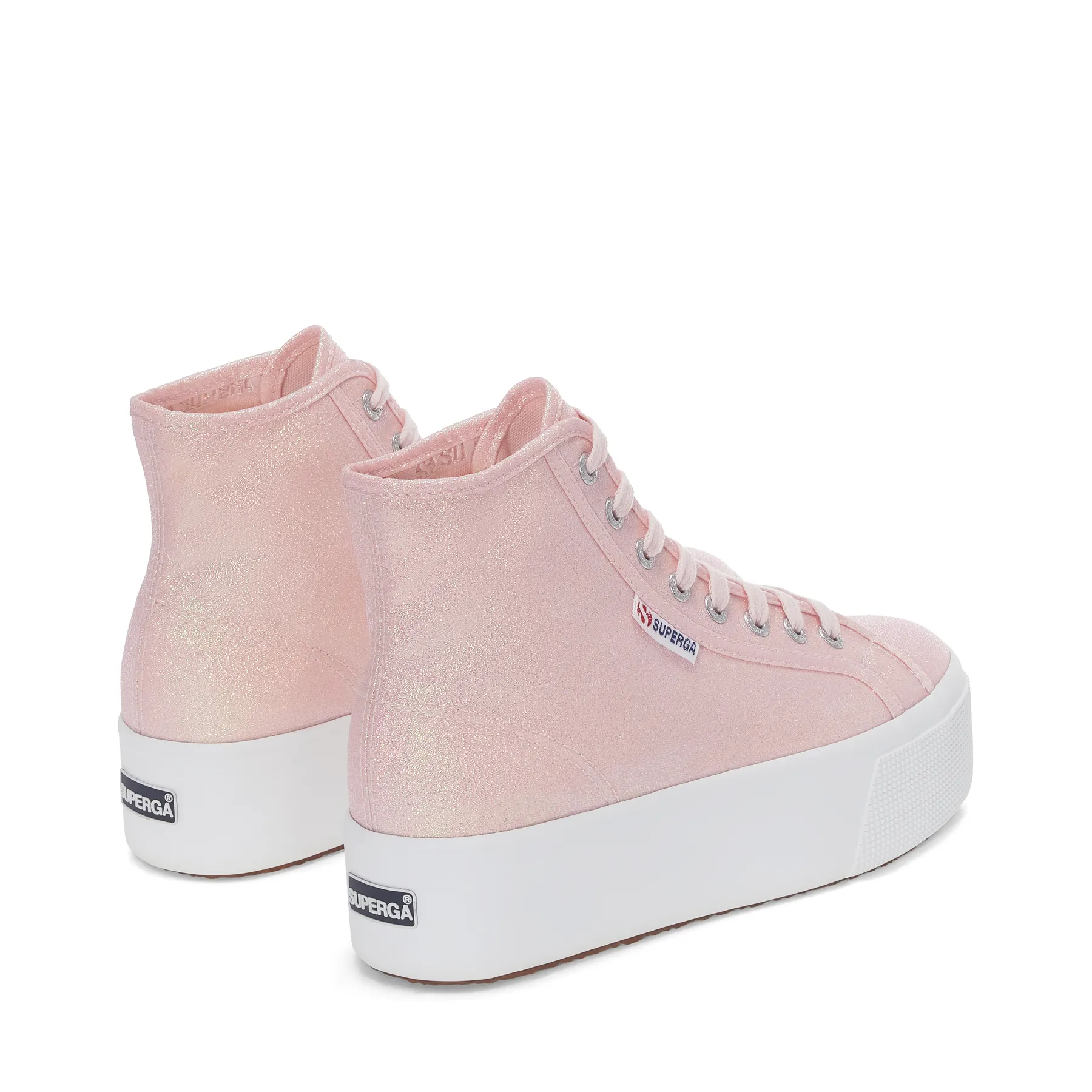 Pembe 2708 Hi Top Lame Kadın Pembe Bilekli Sneaker