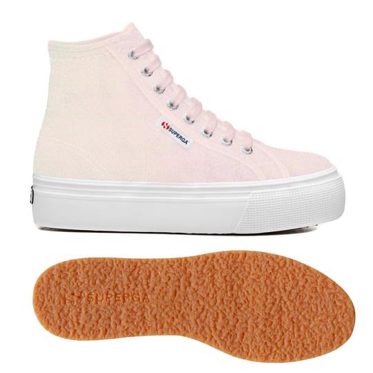 Pembe 2708 Hi Top Lame Kadın Pembe Bilekli Sneaker - Superga®