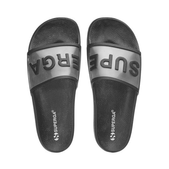 Siyah 1908 Slides Clear İdentity Unisex Siyah Terlik - Superga®