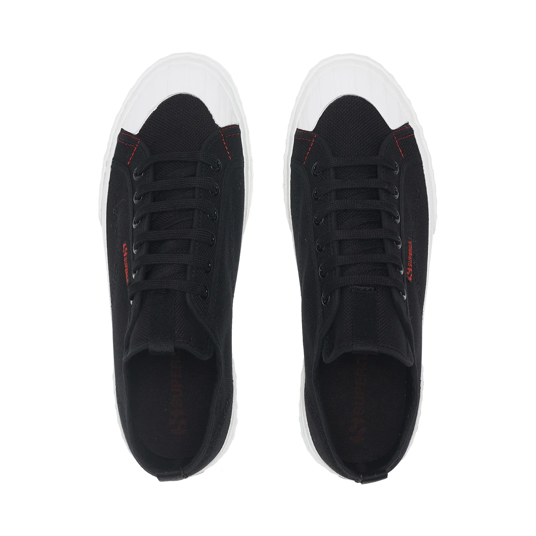 Siyah 2630 Stripe Webbing Unisex Siyah - Kırmızı Bileksiz Sneaker