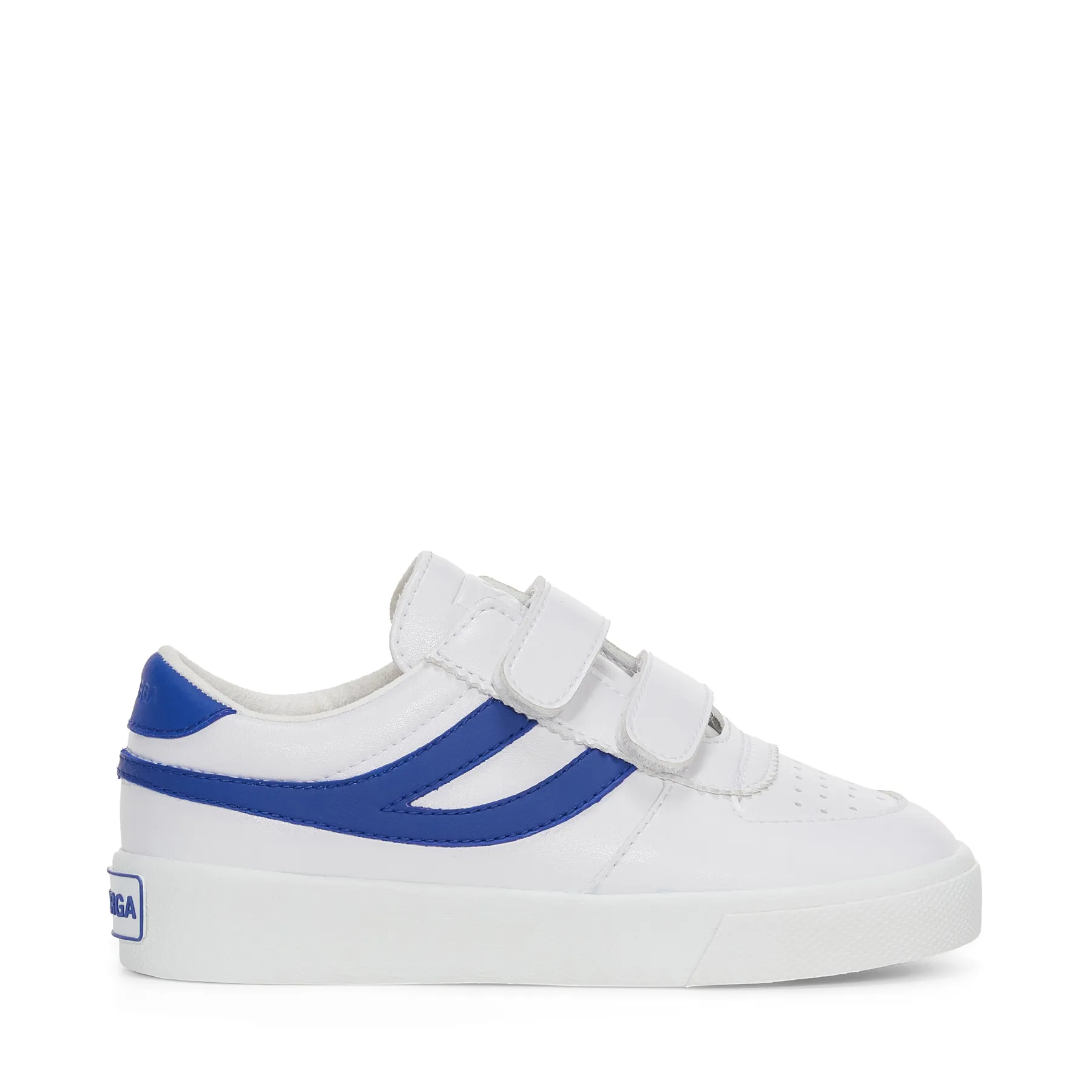 Beyaz 2846 Kids Seattle Straps Vegan Faux  Leather Çocuk Unisex Beyaz-Mavi Bileksiz Sneaker