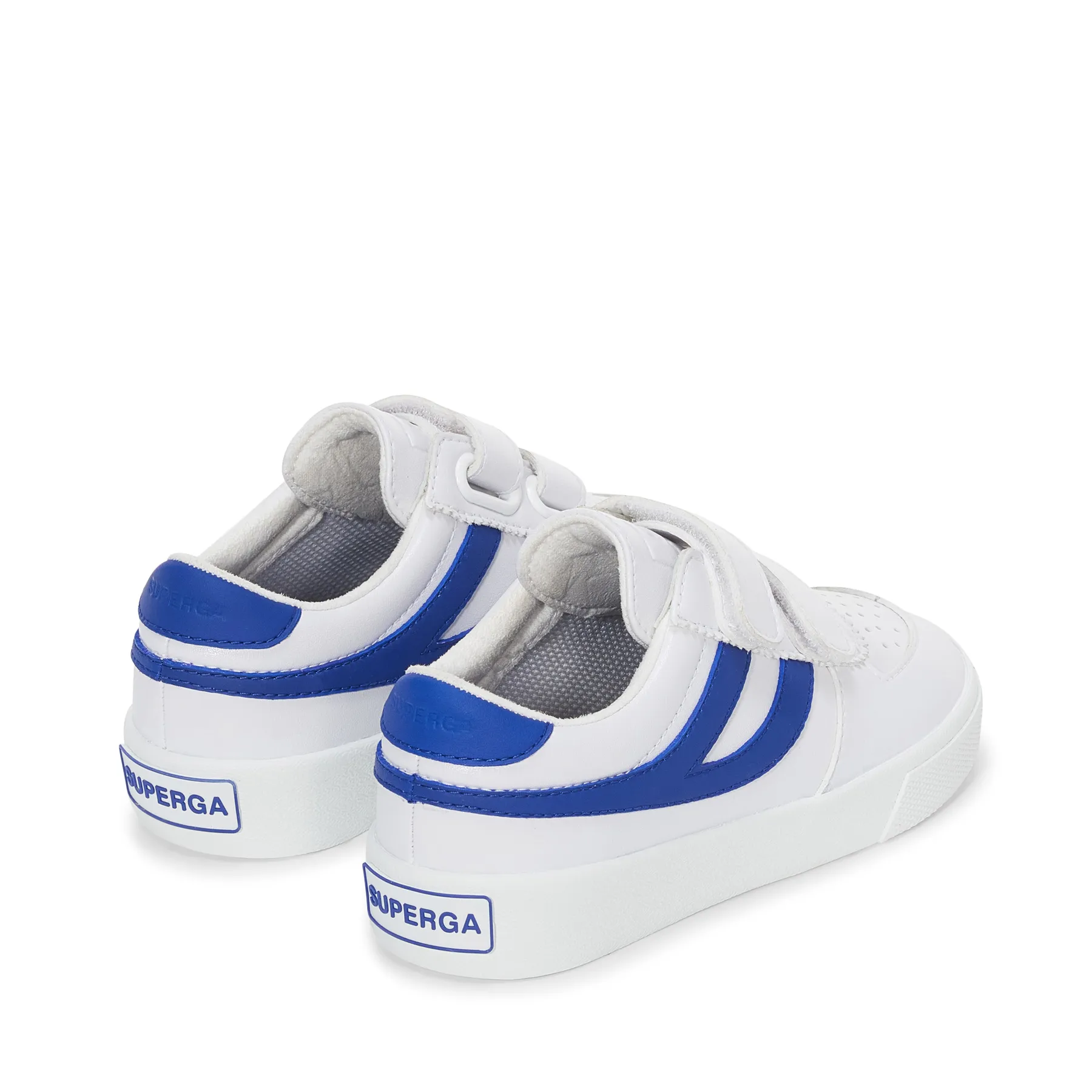 Beyaz 2846 Kids Seattle Straps Vegan Faux  Leather Çocuk Unisex Beyaz-Mavi Bileksiz Sneaker