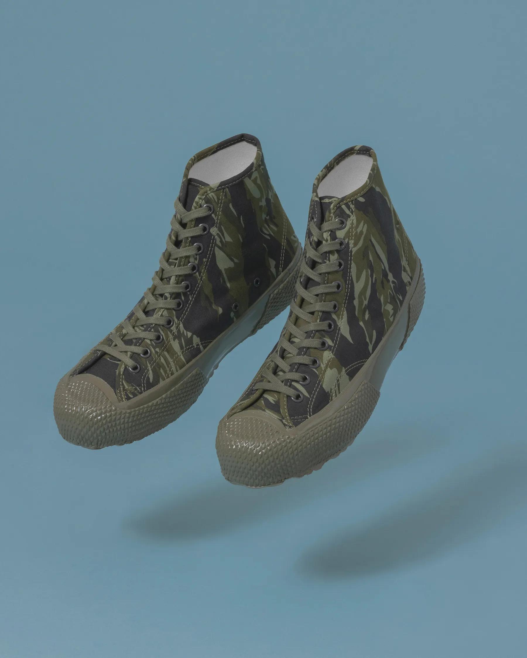 Yeşil 2435 Tiger Camo Erkek Yeşil - Siyah Bilekli Sneaker