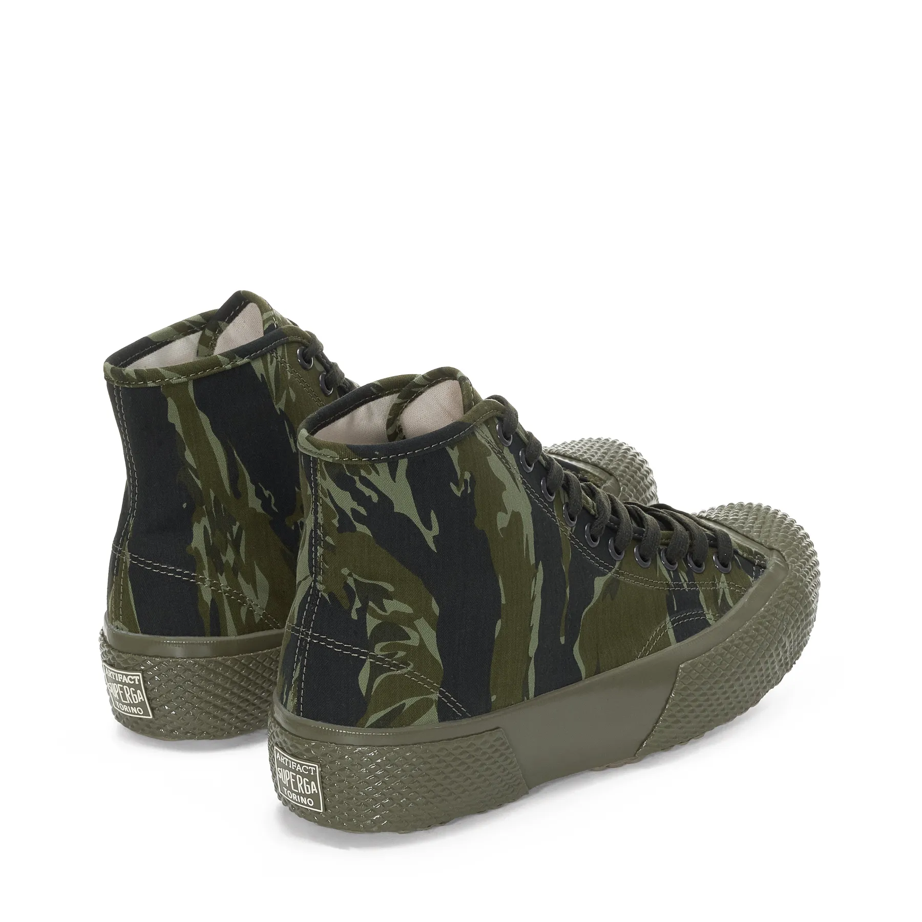 Yeşil 2435 Tiger Camo Erkek Yeşil - Siyah Bilekli Sneaker