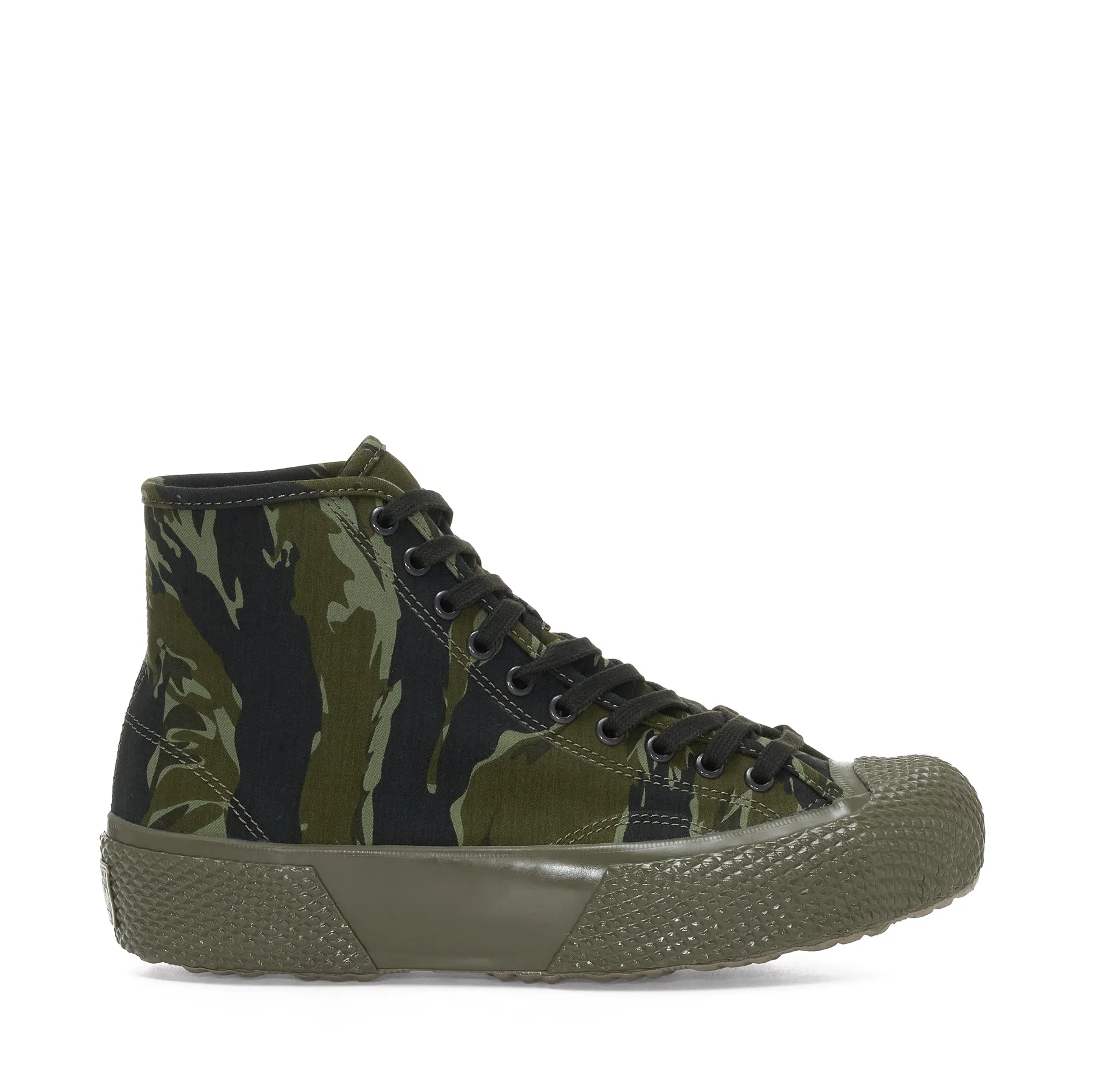 Yeşil 2435 Tiger Camo Erkek Yeşil - Siyah Bilekli Sneaker