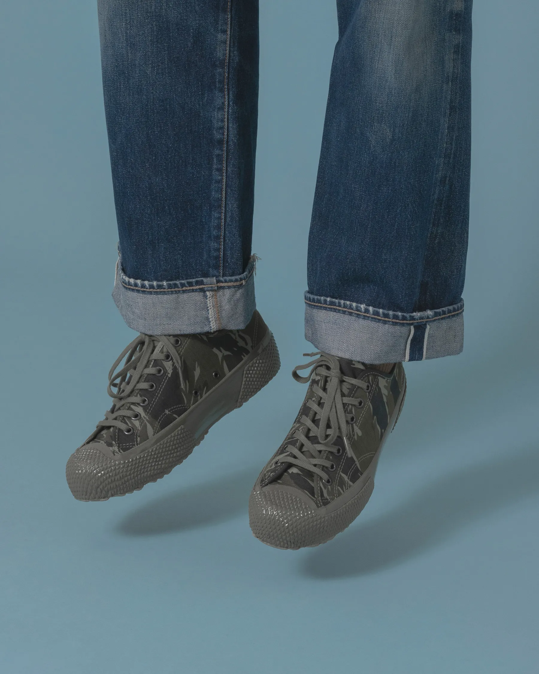 Yeşil 2434 Tiger Camo Erkek Yeşil - Siyah Bileksiz Sneaker