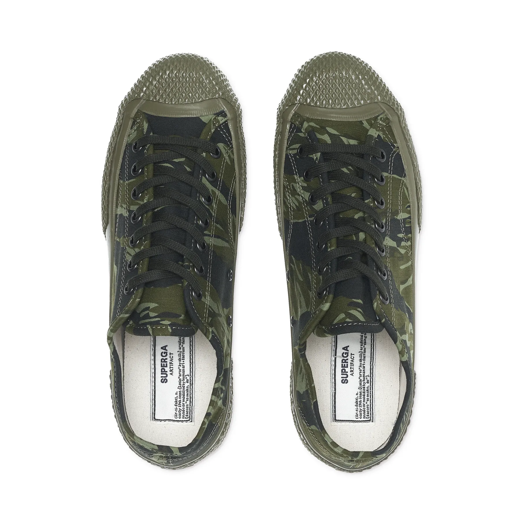 Yeşil 2434 Tiger Camo Erkek Yeşil - Siyah Bileksiz Sneaker