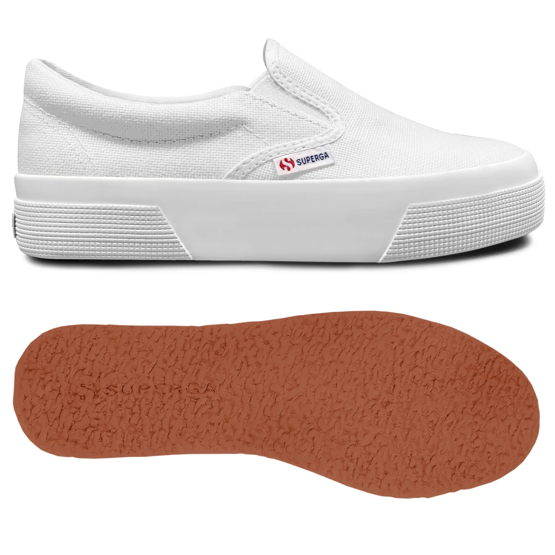 Beyaz 2740 Platform Slipon Kadın Beyaz Platform Sneaker