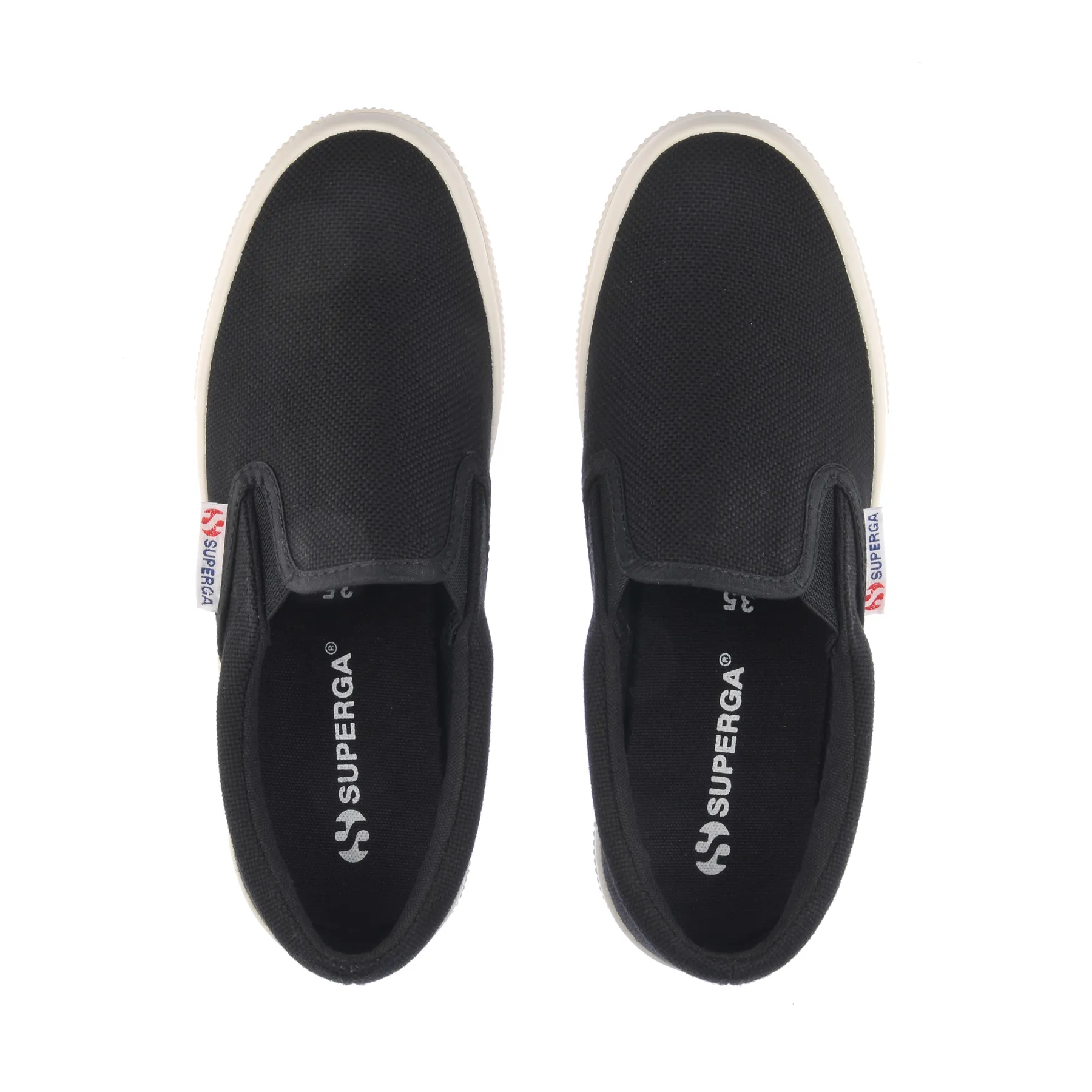 Siyah 2740 Platform Slipon Kadın Siyah-Bej Platform Sneaker