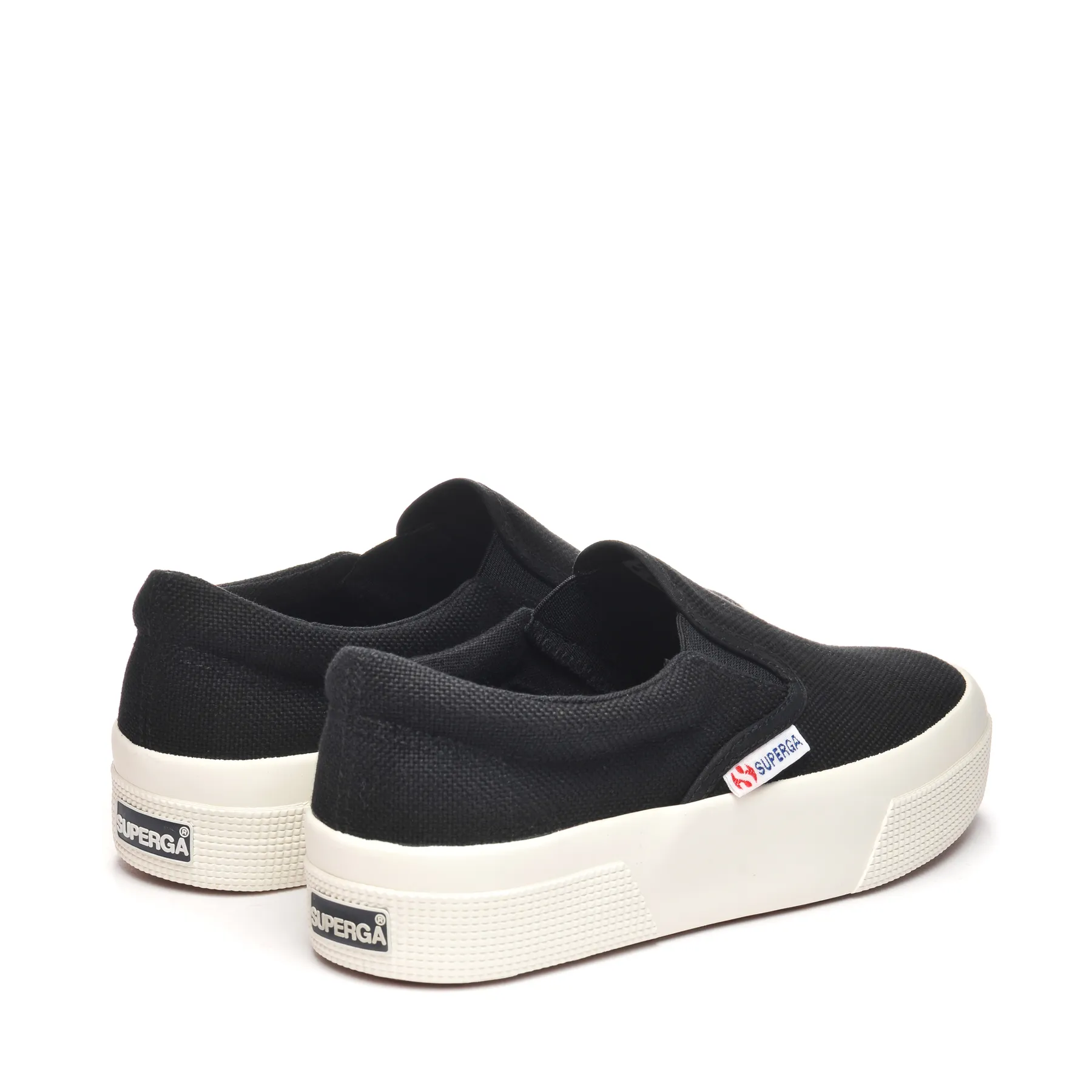Siyah 2740 Platform Slipon Kadın Siyah-Bej Platform Sneaker
