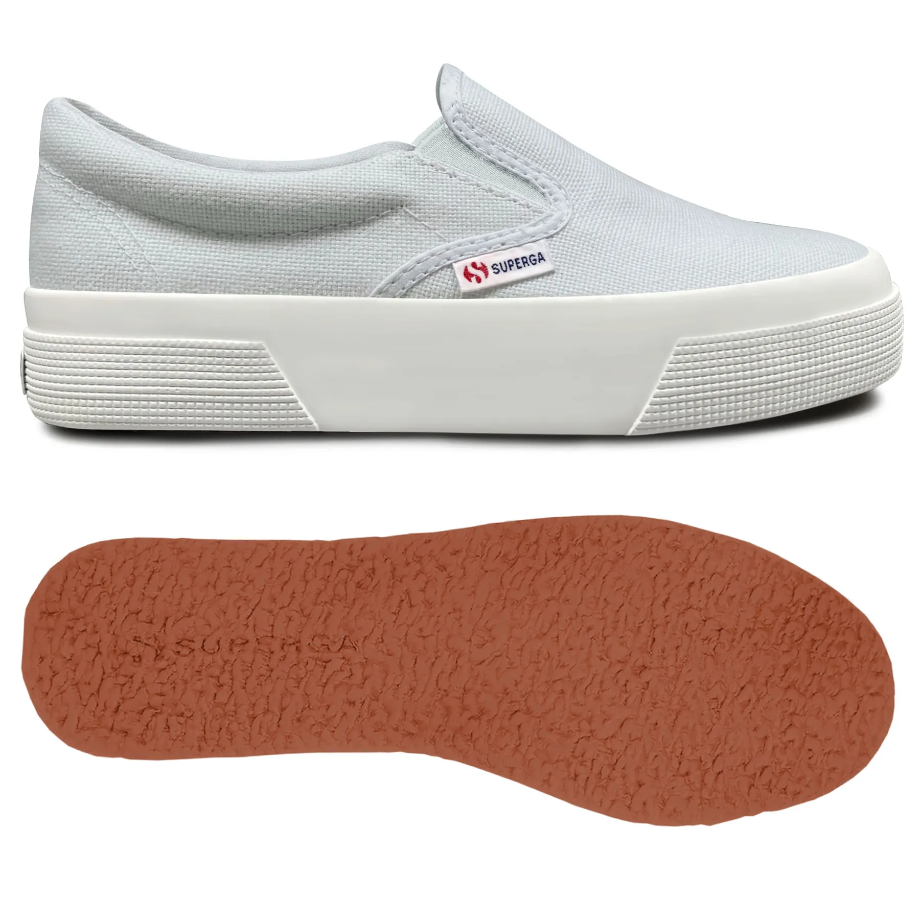 Gri 2740 Platform Slipon Kadın Gri Lila Platform Sneaker