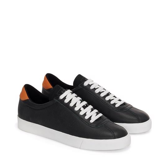 Siyah 2843 Club S Comfort Leather Unisex Siyah-Turuncu Bileksiz Sneaker - Superga®