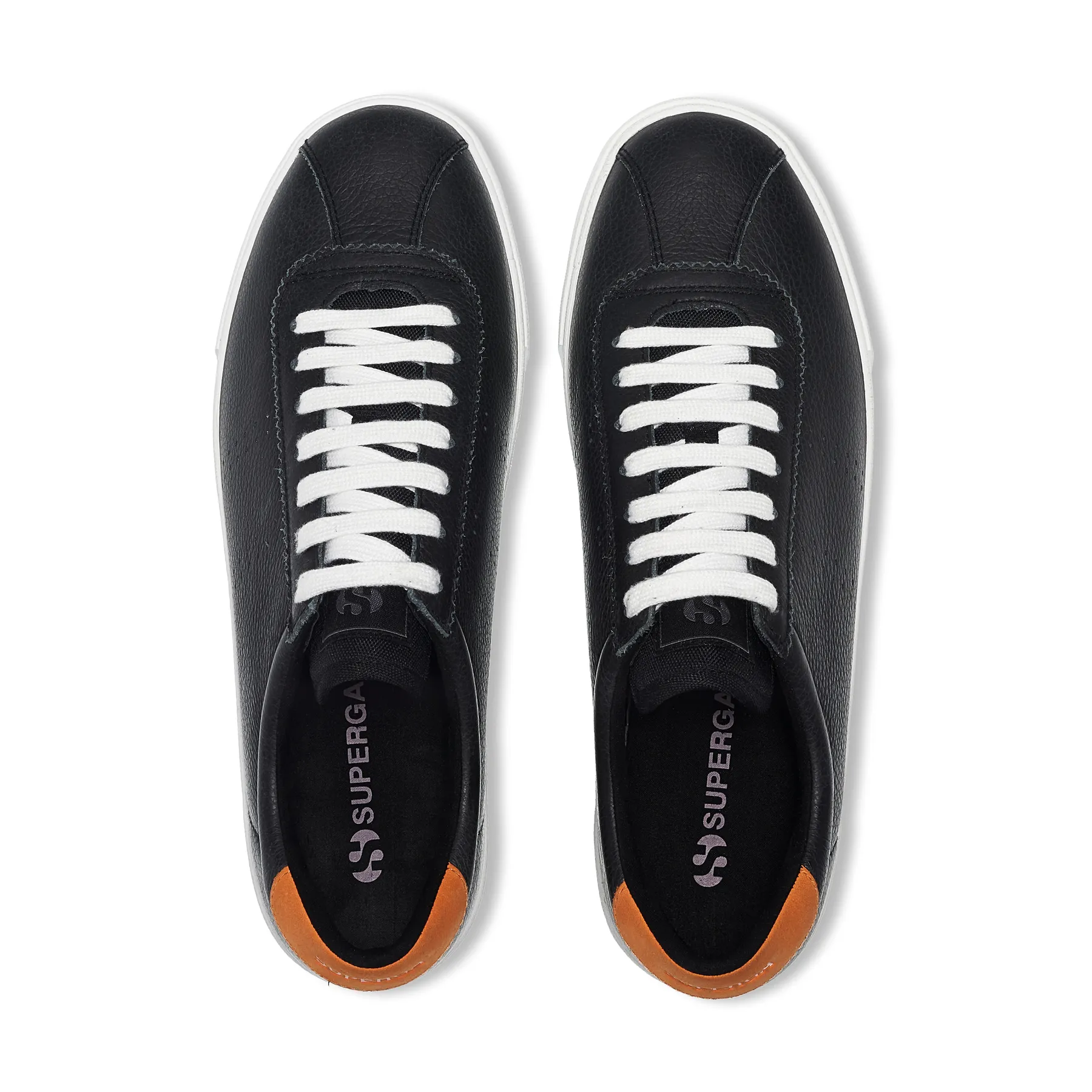 Siyah 2843 Club S Comfort Leather Unisex Siyah-Turuncu Bileksiz Sneaker