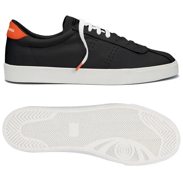 Siyah 2843 Club S Comfort Leather Unisex Siyah-Turuncu Bileksiz Sneaker