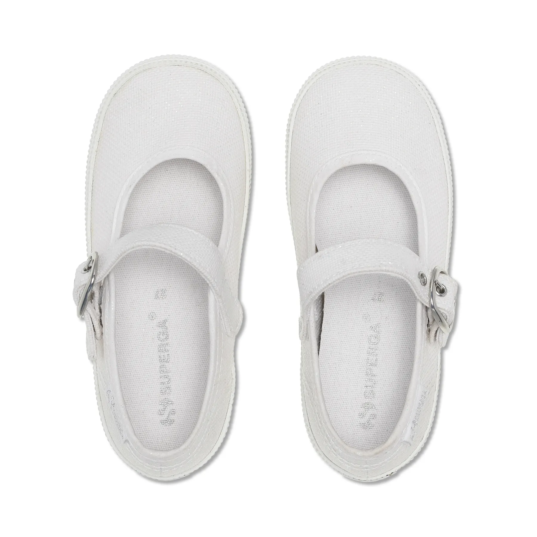 Beyaz 2452 Kids Ballerina Easylite Glitter Pearl Canvas Kız Çocuk Beyaz Babet