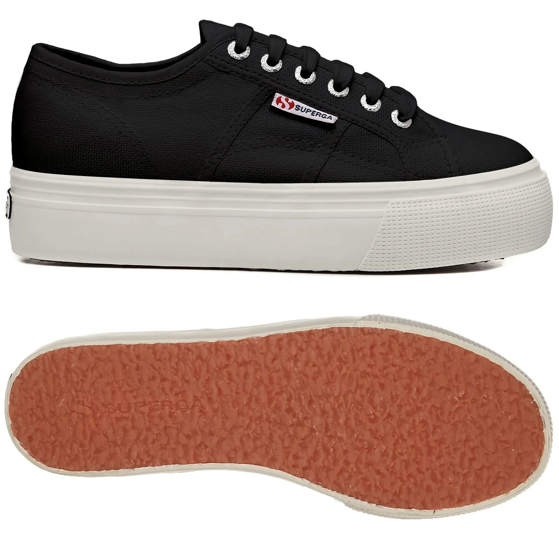 Siyah 2790 Platform Kadın Siyah-Bej Platform Sneaker
