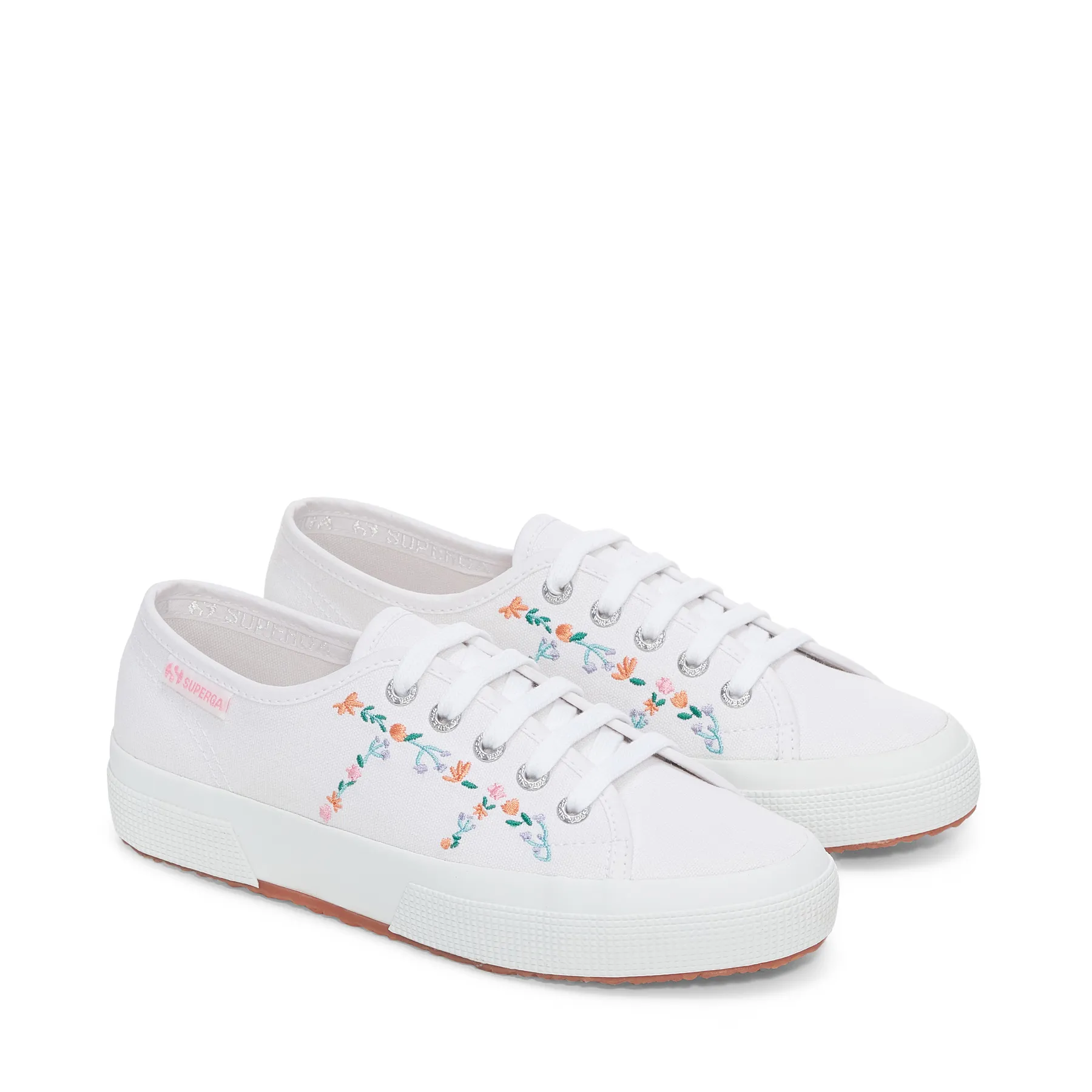 Beyaz 2750 Little Flowers Embroidery Kadın Beyaz Sneaker