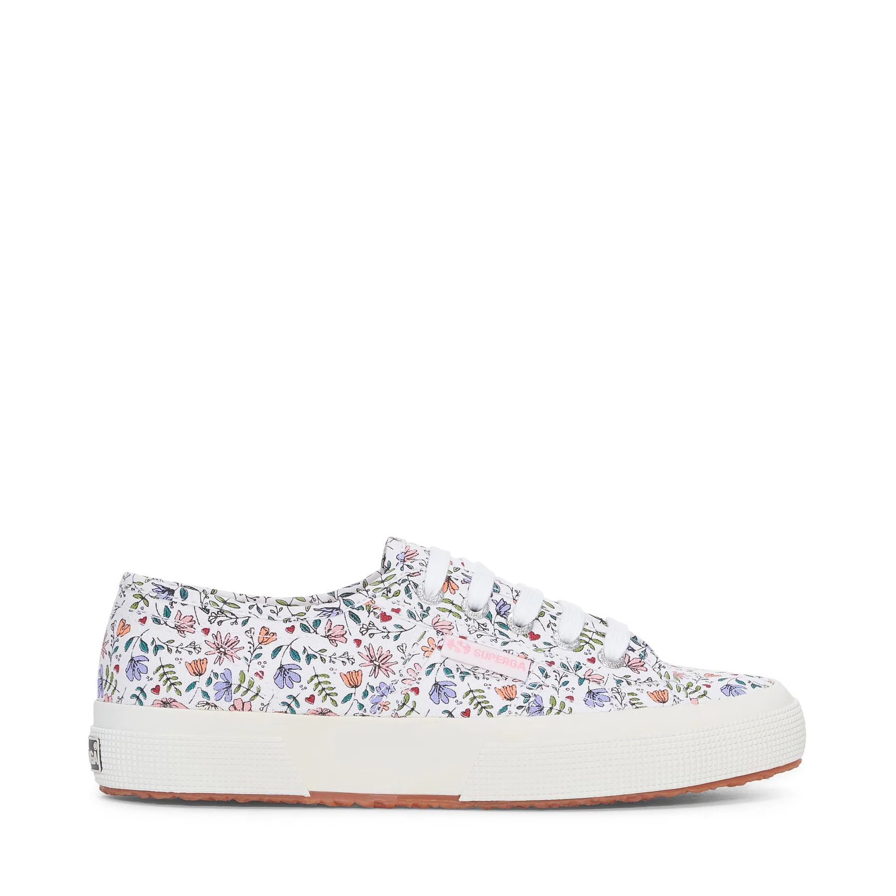 Beyaz 2750 Little Flowers Print Kadın Beyaz Sneaker