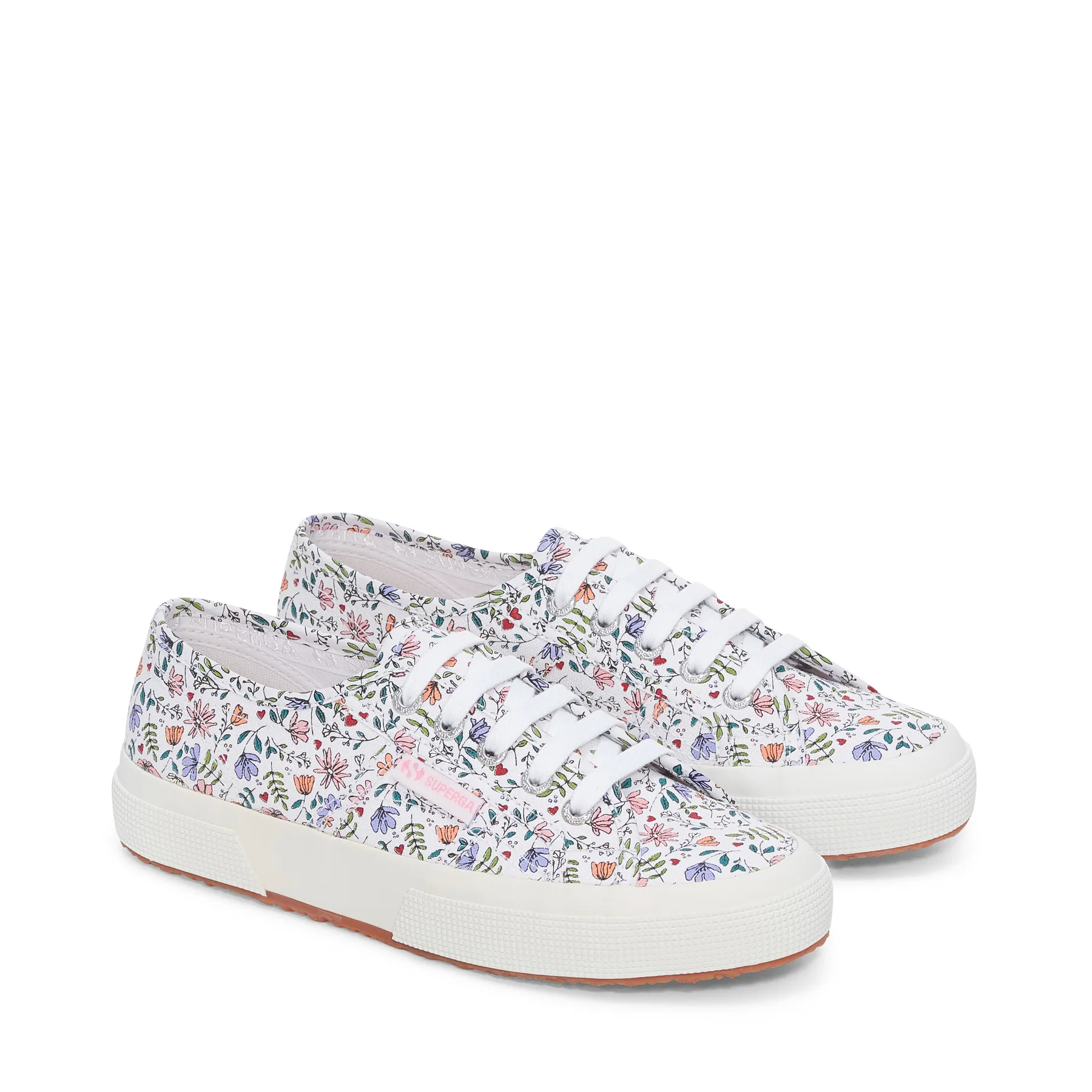 Beyaz 2750 Little Flowers Print Kadın Beyaz Sneaker