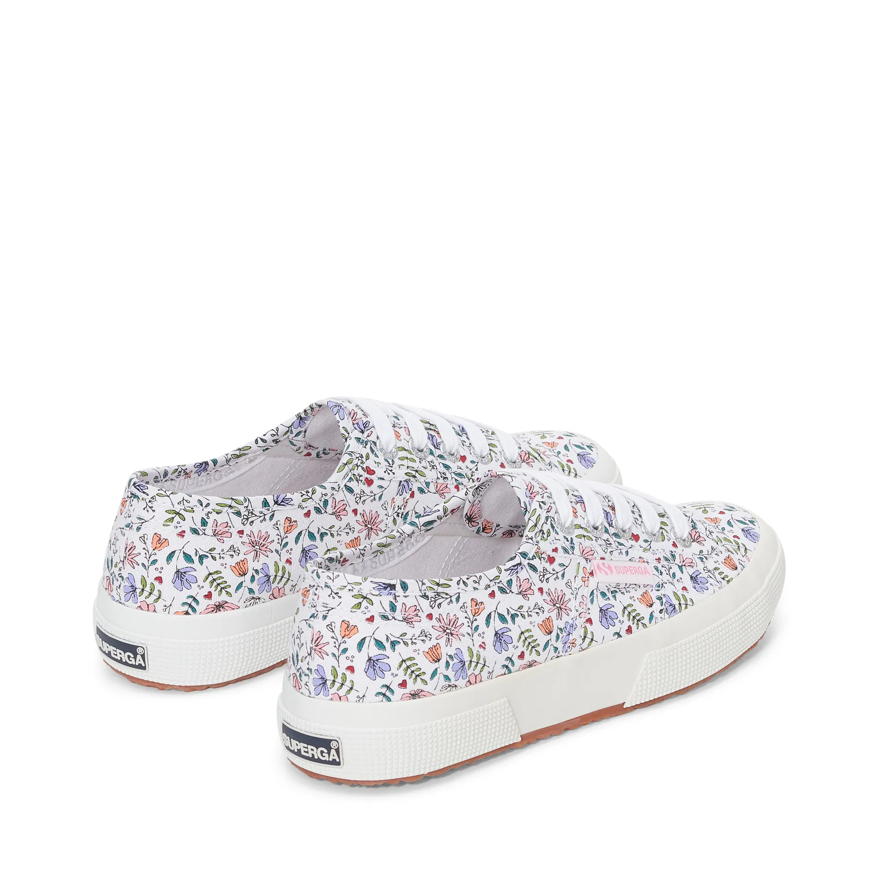 Beyaz 2750 Little Flowers Print Kadın Beyaz Sneaker