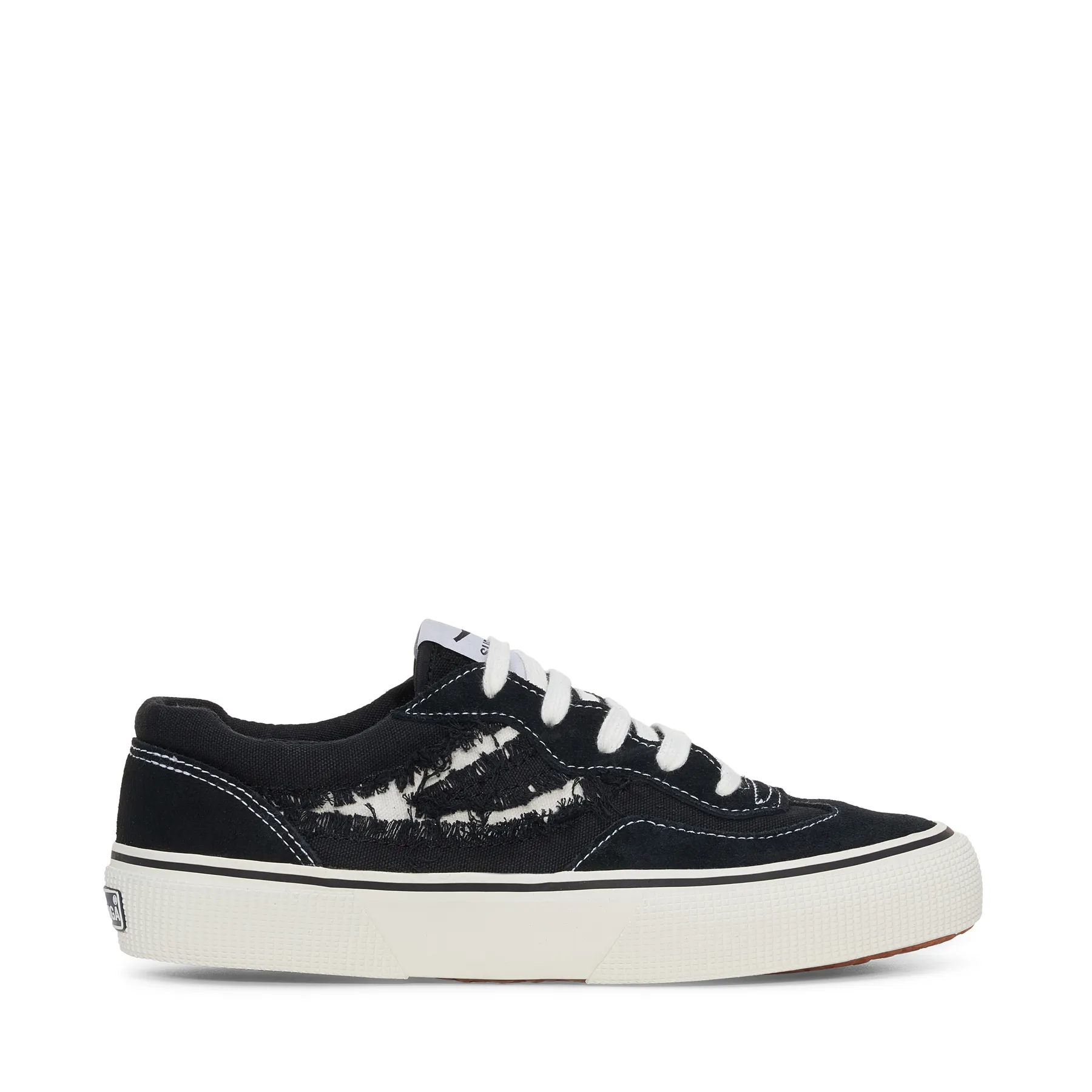 Siyah 2941 Revolley Ripped Swallow Tail Kadın Siyah - Beyaz Sneaker