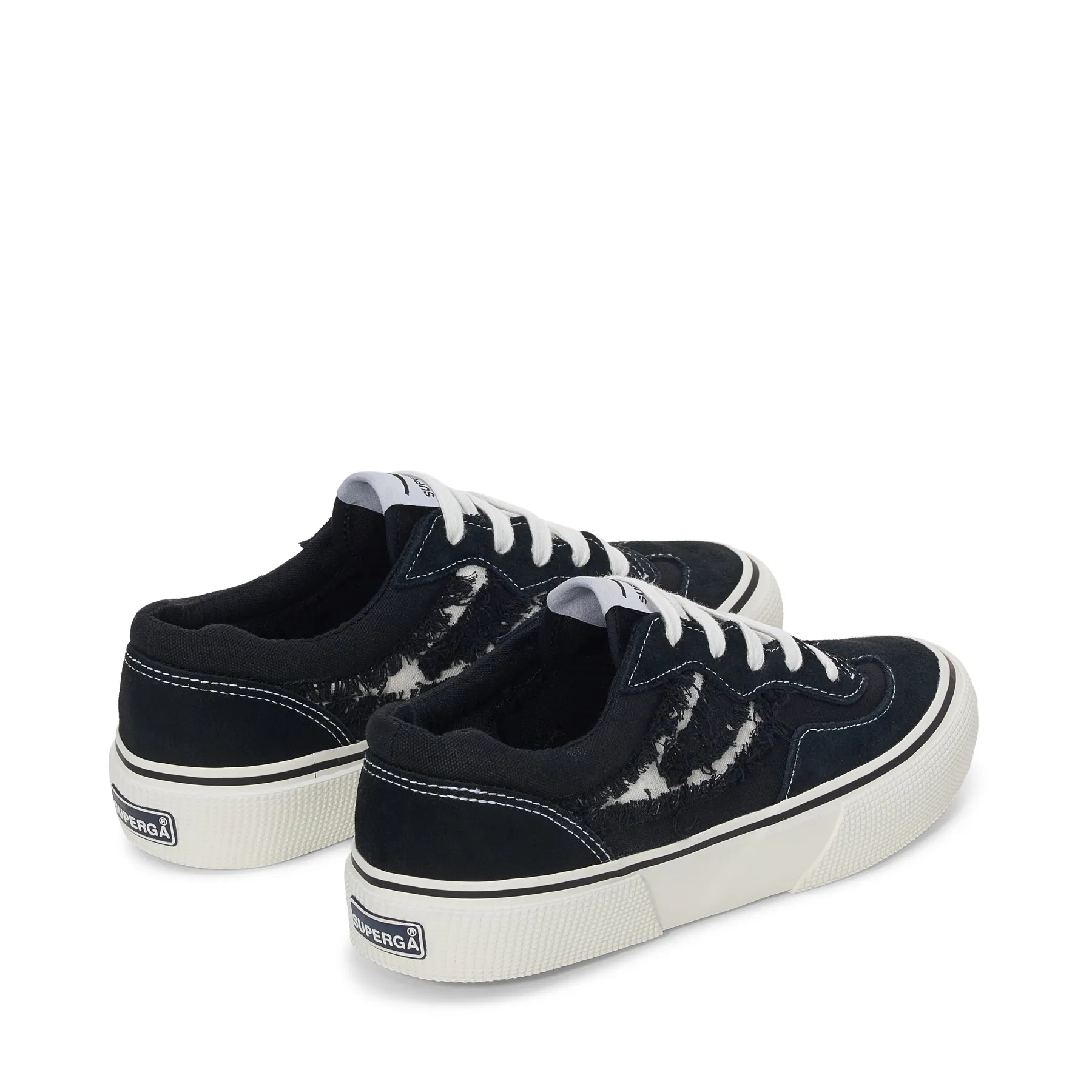 Siyah 2941 Revolley Ripped Swallow Tail Kadın Siyah - Beyaz Sneaker