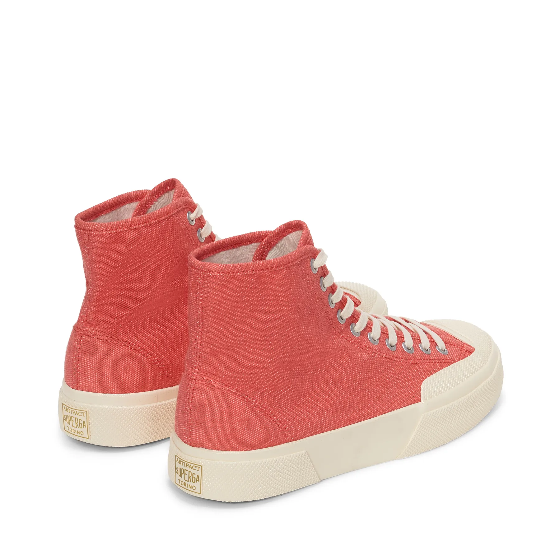 Kırmızı 2433 Works High Cut Denim Yarn Dyed Unisex Kırmızı Bilekli Sneaker