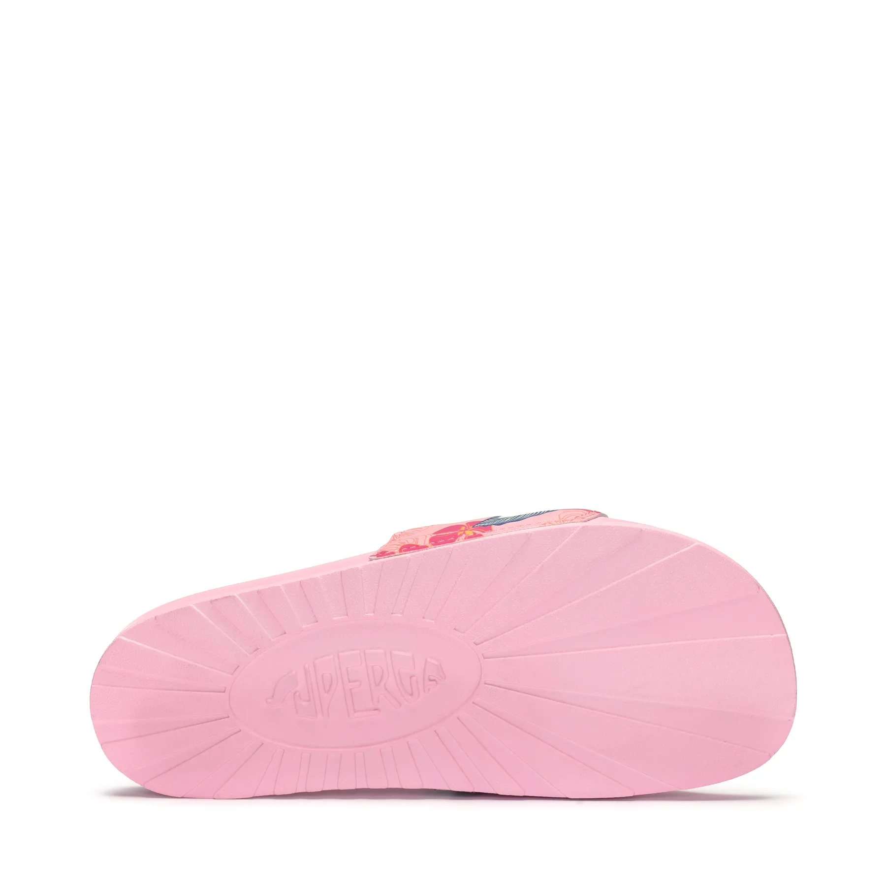 Pembe 1908 Slides Hibiscus Print Polysoft Unisex Pembe Terlik