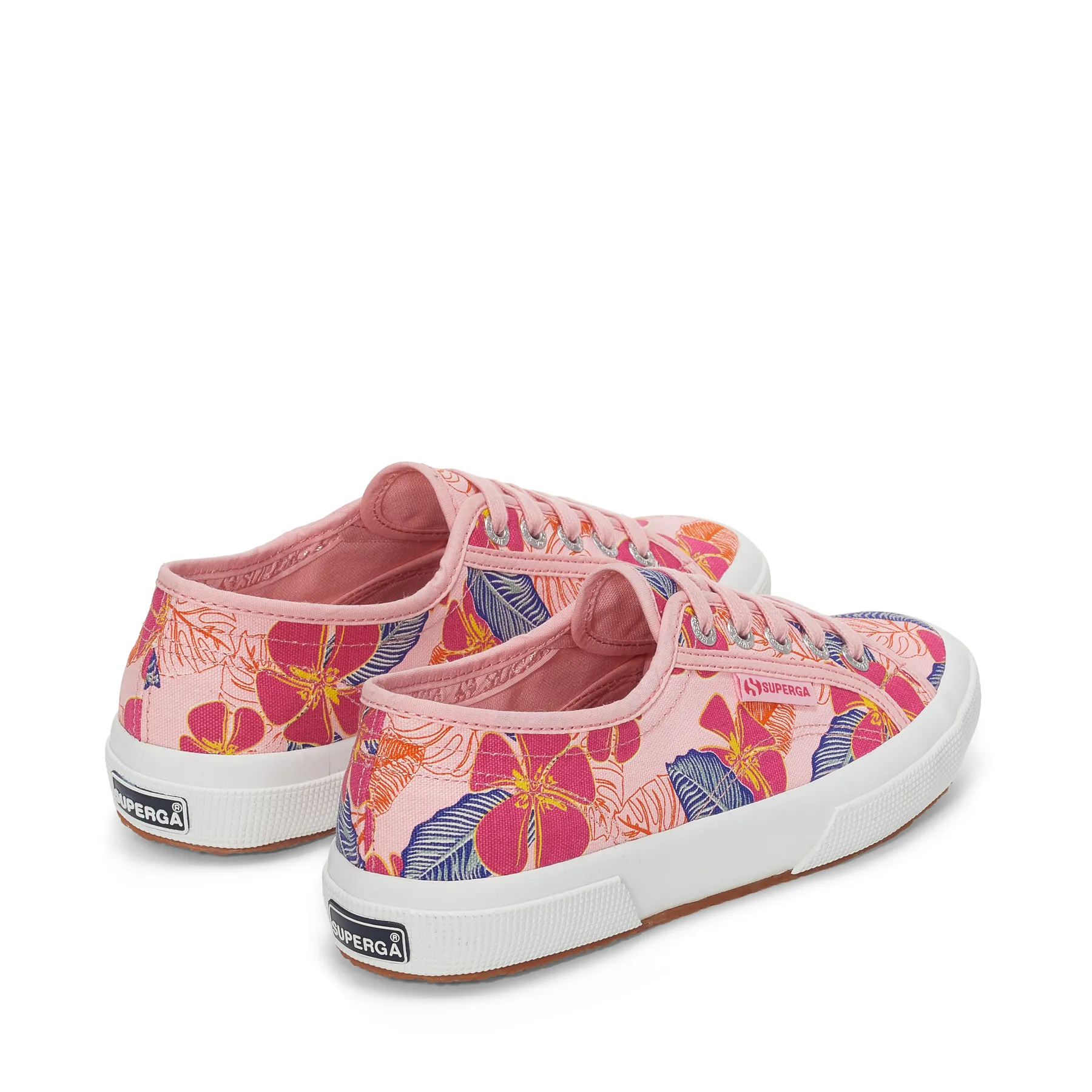Pembe 2750 Hibiscus Flower Print Kadın Pembe Sneaker