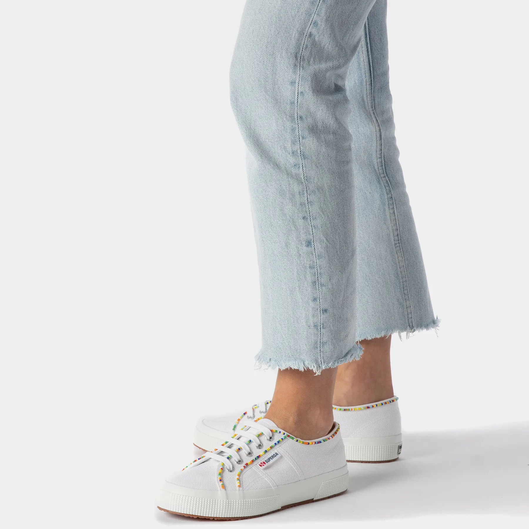 Beyaz 2750 Multicolor Beads Kadın Beyaz Sneaker