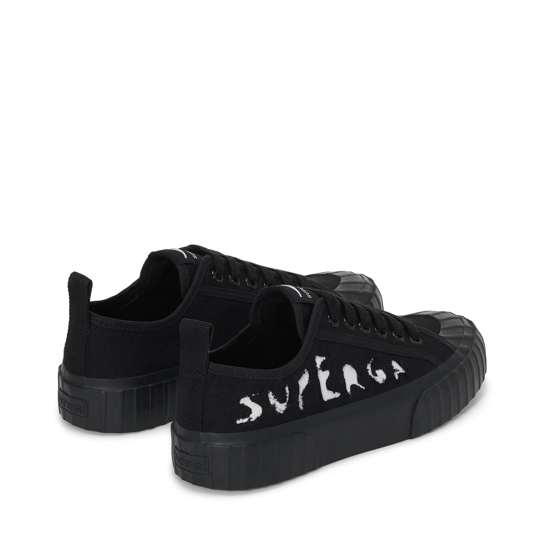 Siyah 2630 Ripped Logo Kadın Siyah Sneaker