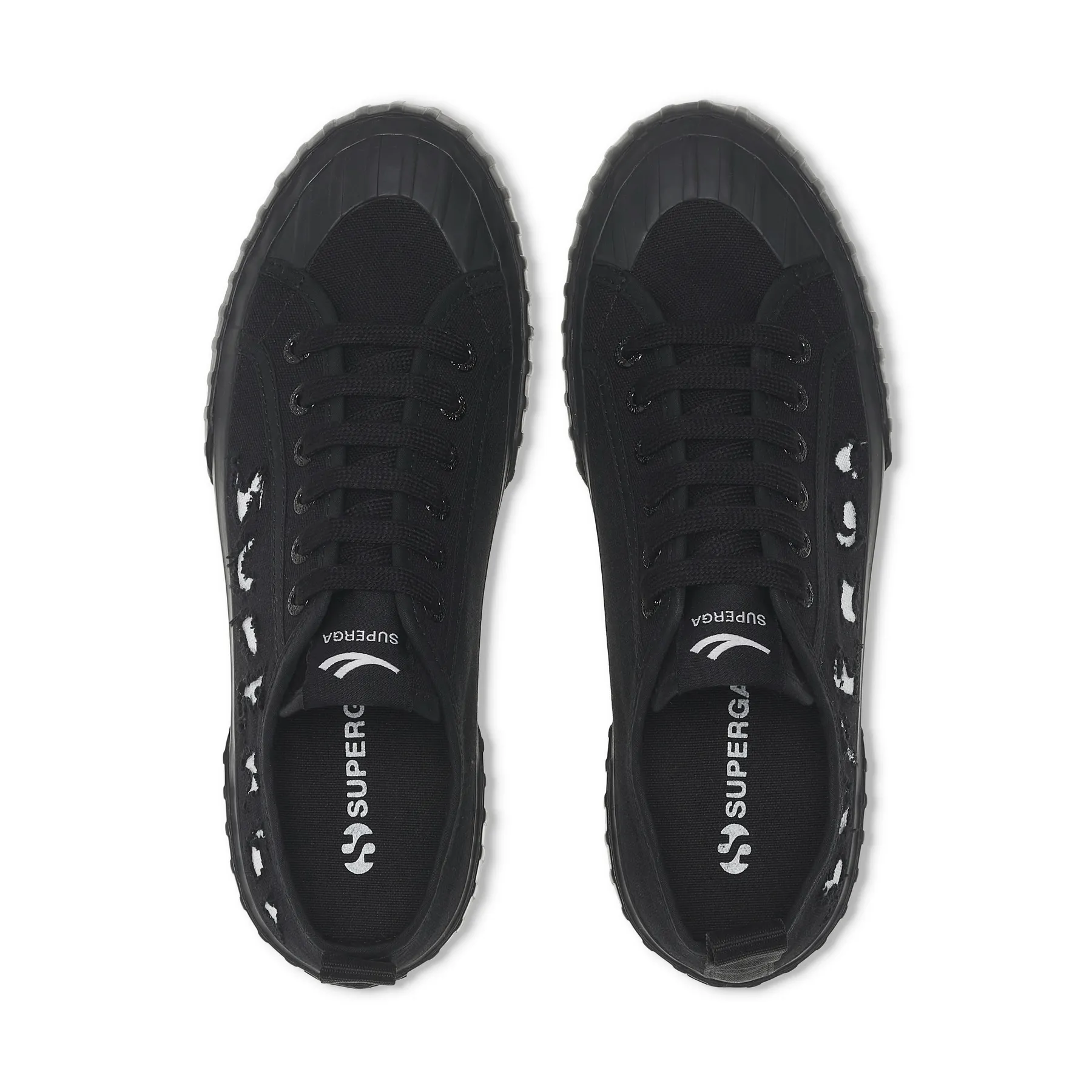 Siyah 2630 Ripped Logo Kadın Siyah Sneaker