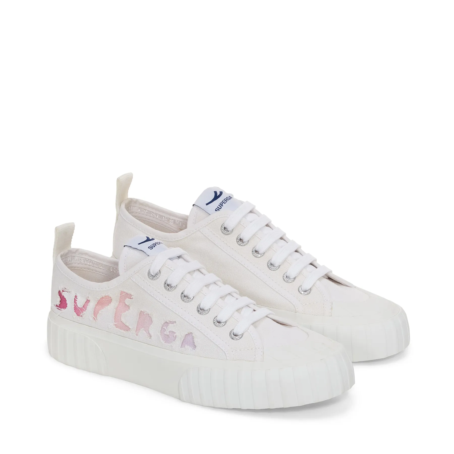 Beyaz 2630 Ripped Logo Kadın Beyaz Sneaker