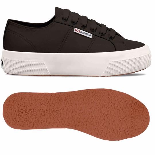 Siyah 2740 Platform Nappa Kadın Siyah Sneaker - Superga®