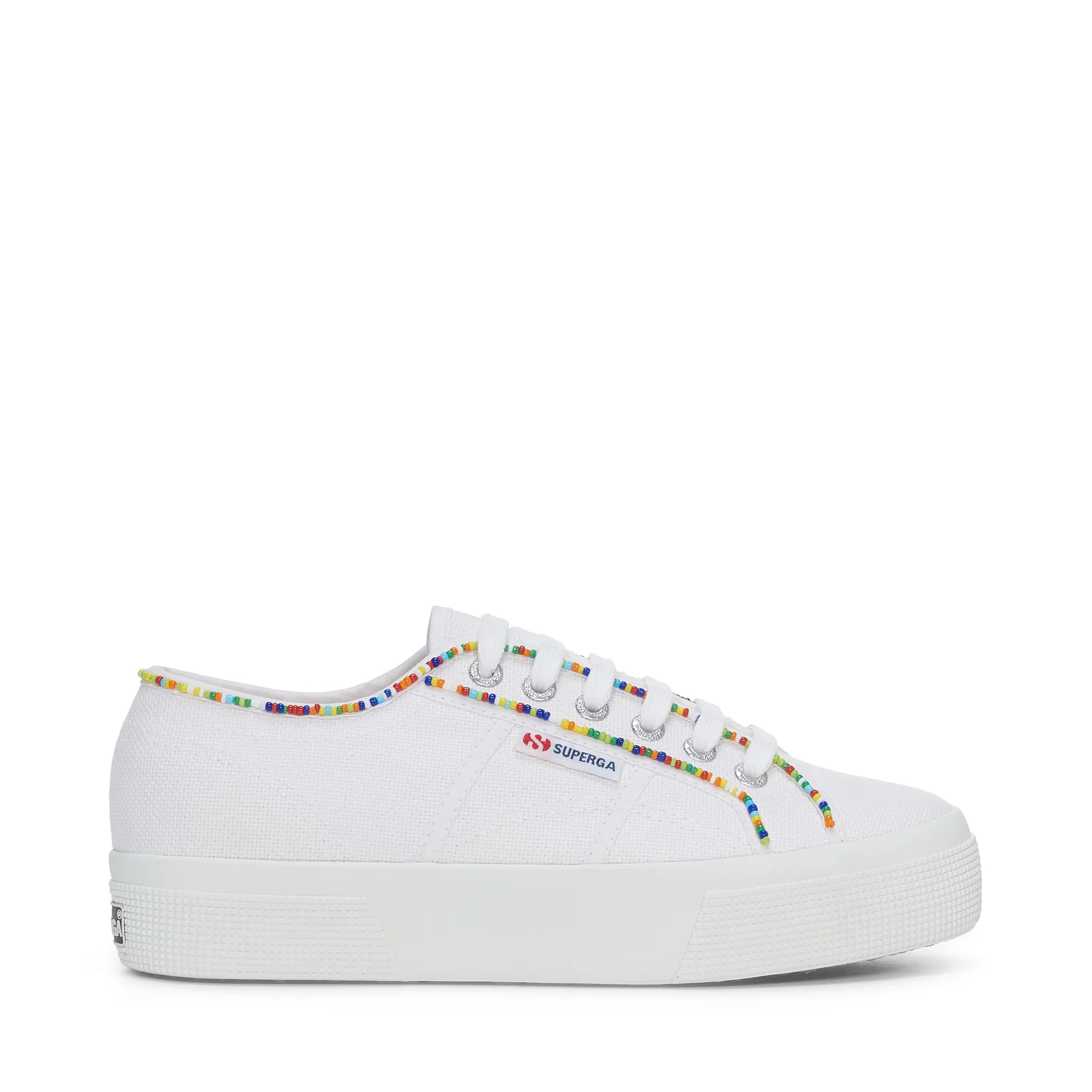 Beyaz 2740 Multicolor Beads Kadın Beyaz Sneaker