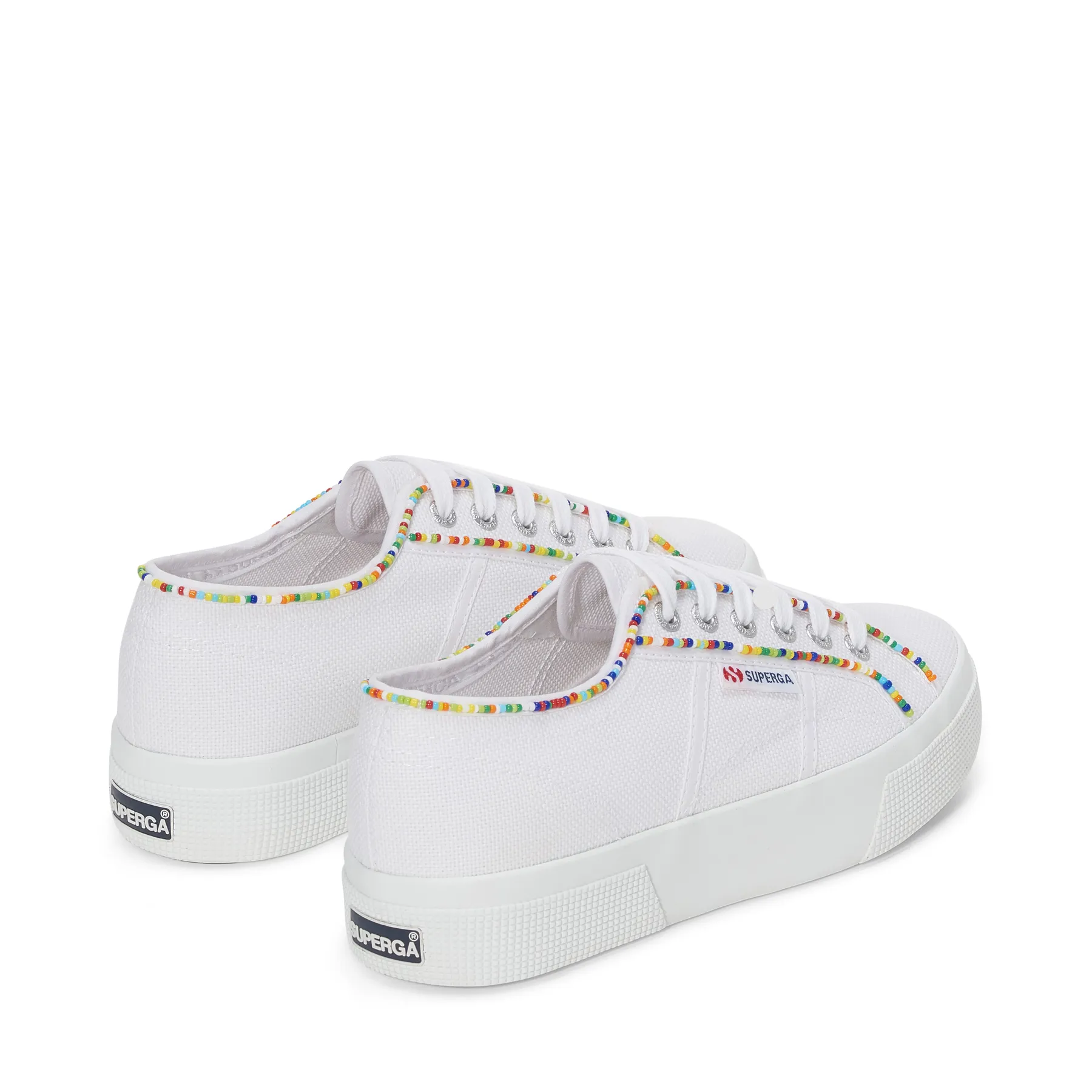 Beyaz 2740 Multicolor Beads Kadın Beyaz Sneaker