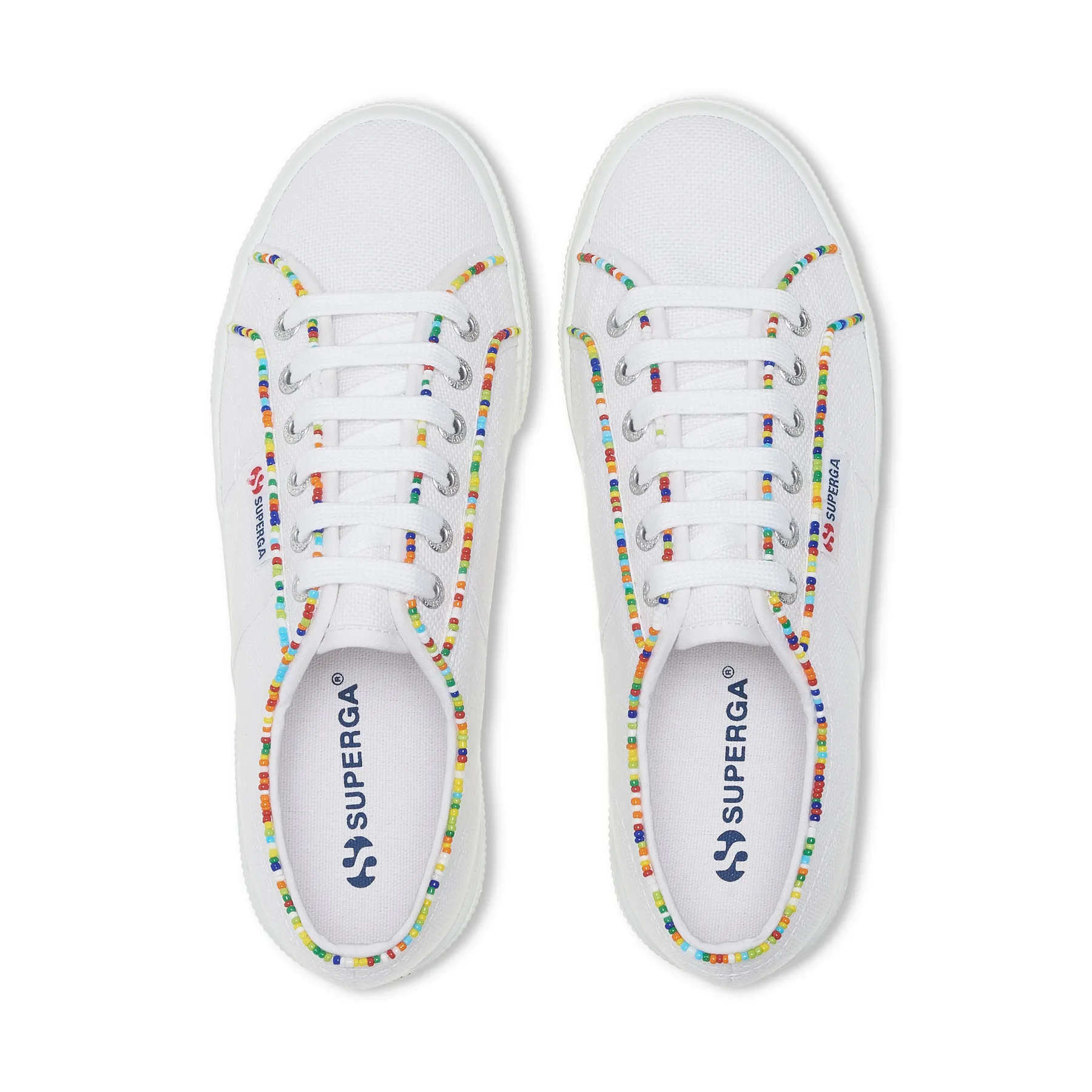 Beyaz 2740 Multicolor Beads Kadın Beyaz Sneaker