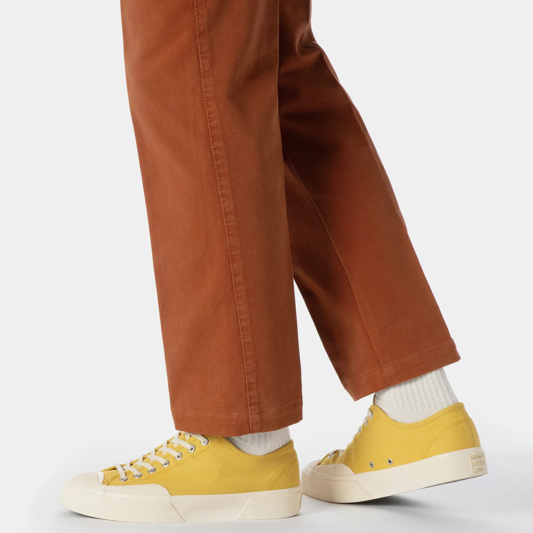 Sarı 2432 Works Low Cut Denim Yarn Dyed Unisex Sarı Sneaker