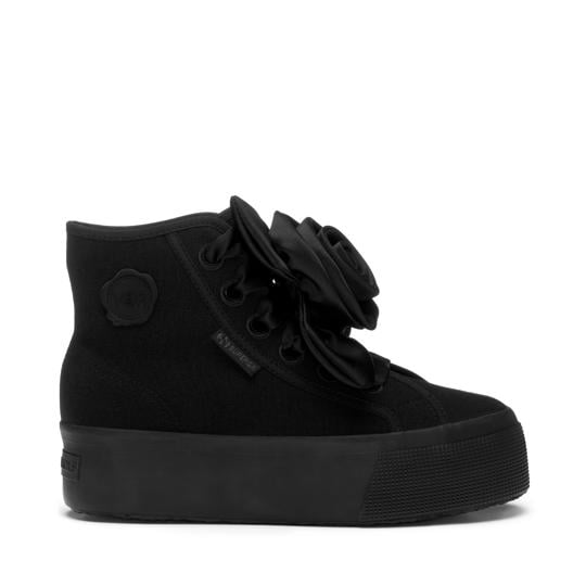 Gri 2708 Hi Top Big Satin Rose Viktor & Rolf Kadın Gri Sneaker - Superga®