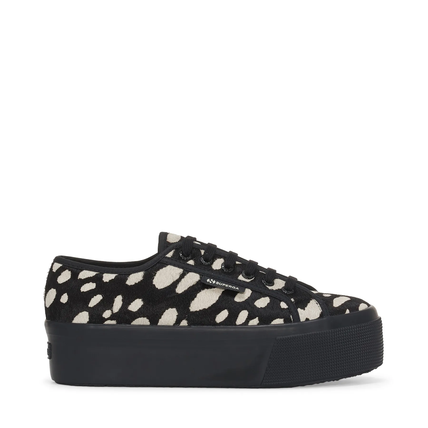 Siyah 2790 Dk Dalmatian Ponyhair Kadın Siyah Bileksiz Sneaker