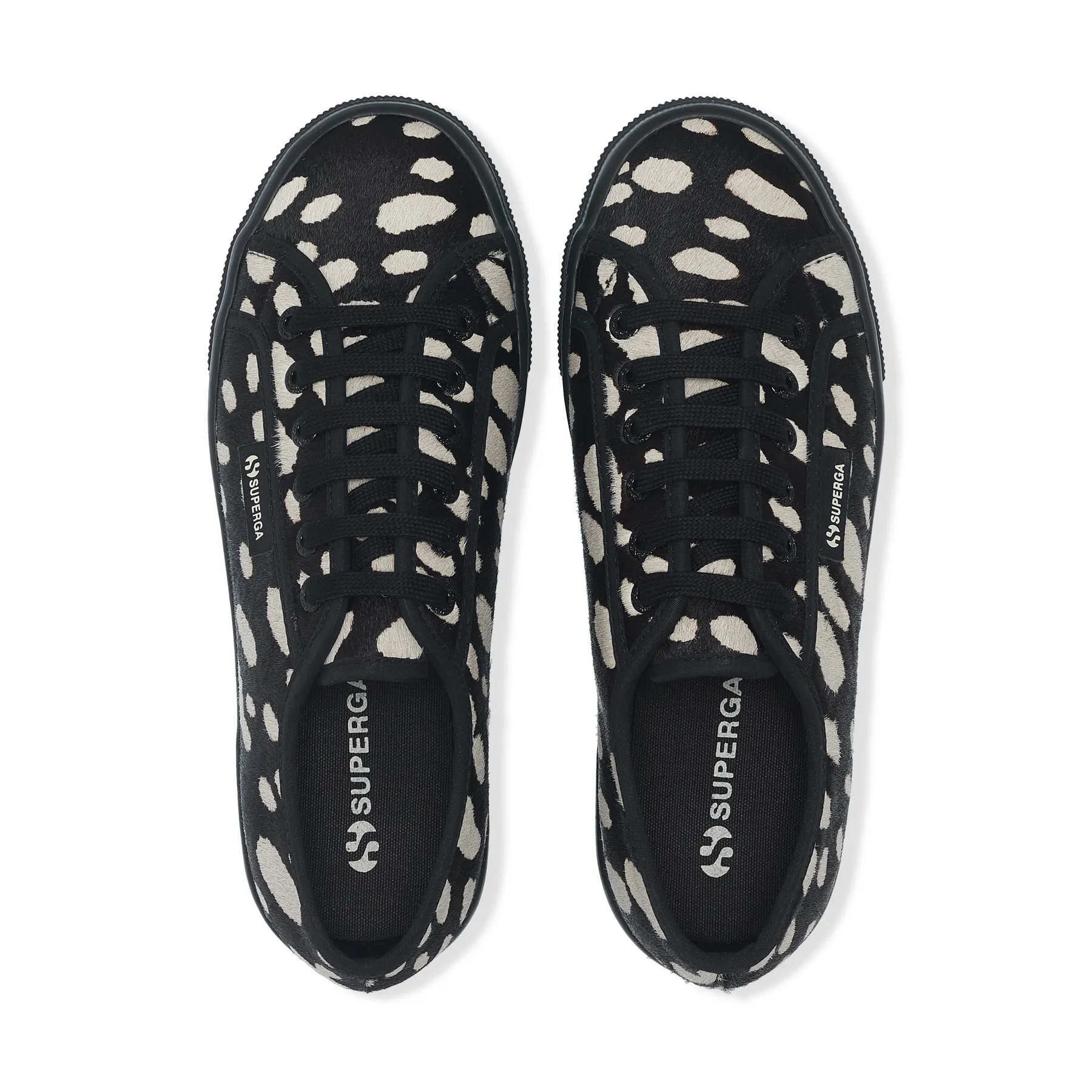 Siyah 2790 Dk Dalmatian Ponyhair Kadın Siyah Bileksiz Sneaker