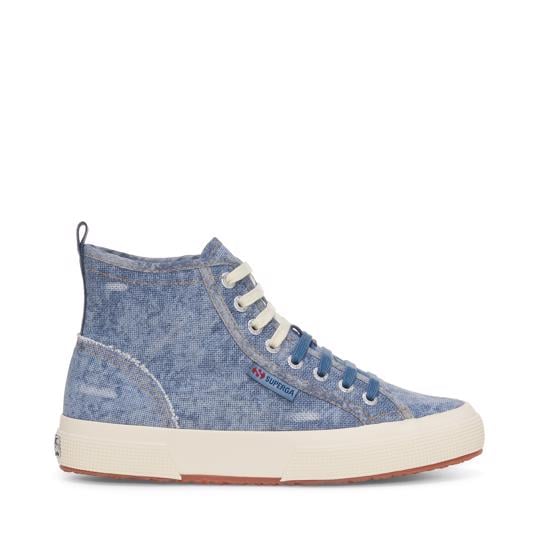 Beyaz 2573 Cotton Denim Destroyed Unisex Beyaz Bilekli Sneaker - Superga®