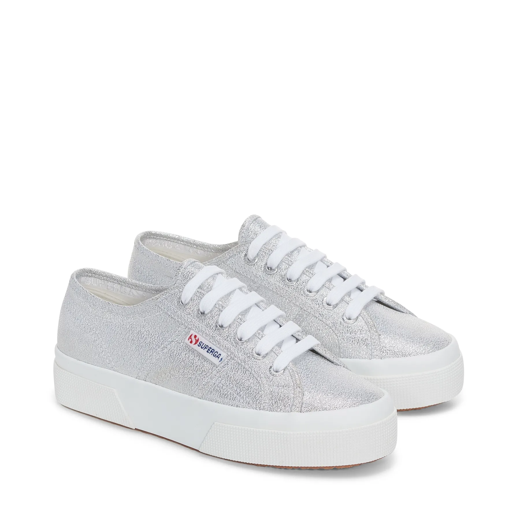 Gri 2740 Platform Lame Kadın Gümüş Gri Sneaker