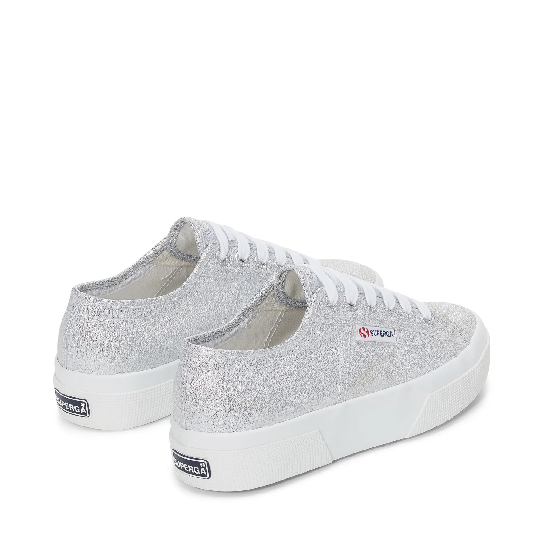 Gri 2740 Platform Lame Kadın Gümüş Gri Sneaker