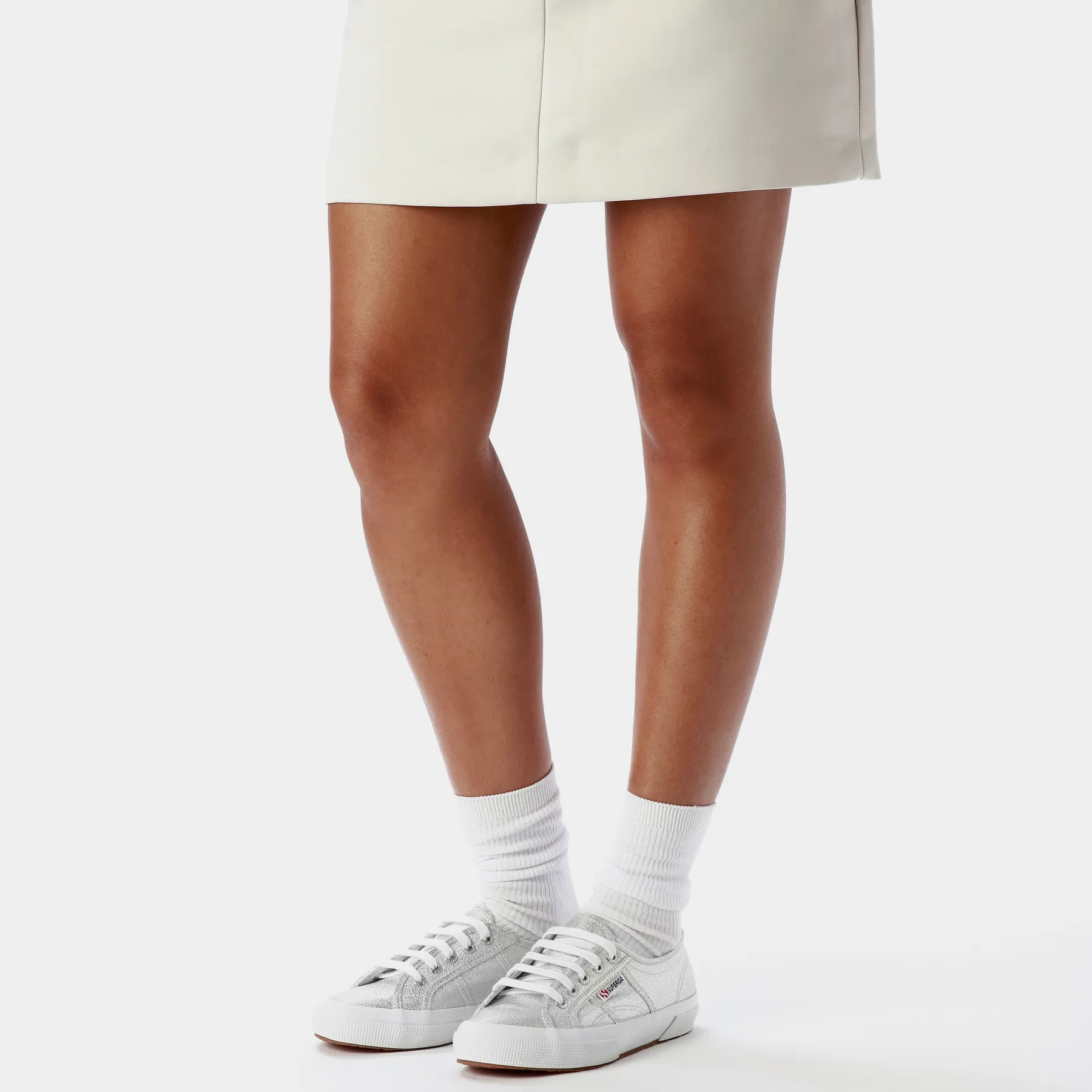 Gri 2740 Platform Lame Kadın Gümüş Gri Sneaker